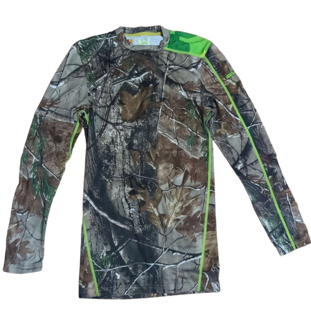 🌹3/15🌹UNDER ARMOUR Fitted Stretchy Camouflage Long Sleeve Shirt